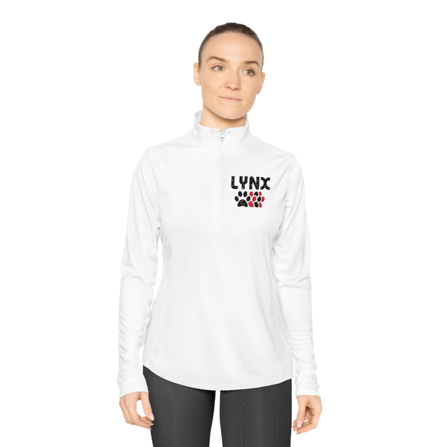 BV PAWPRINT Ladies Quarter-Zip Pullover