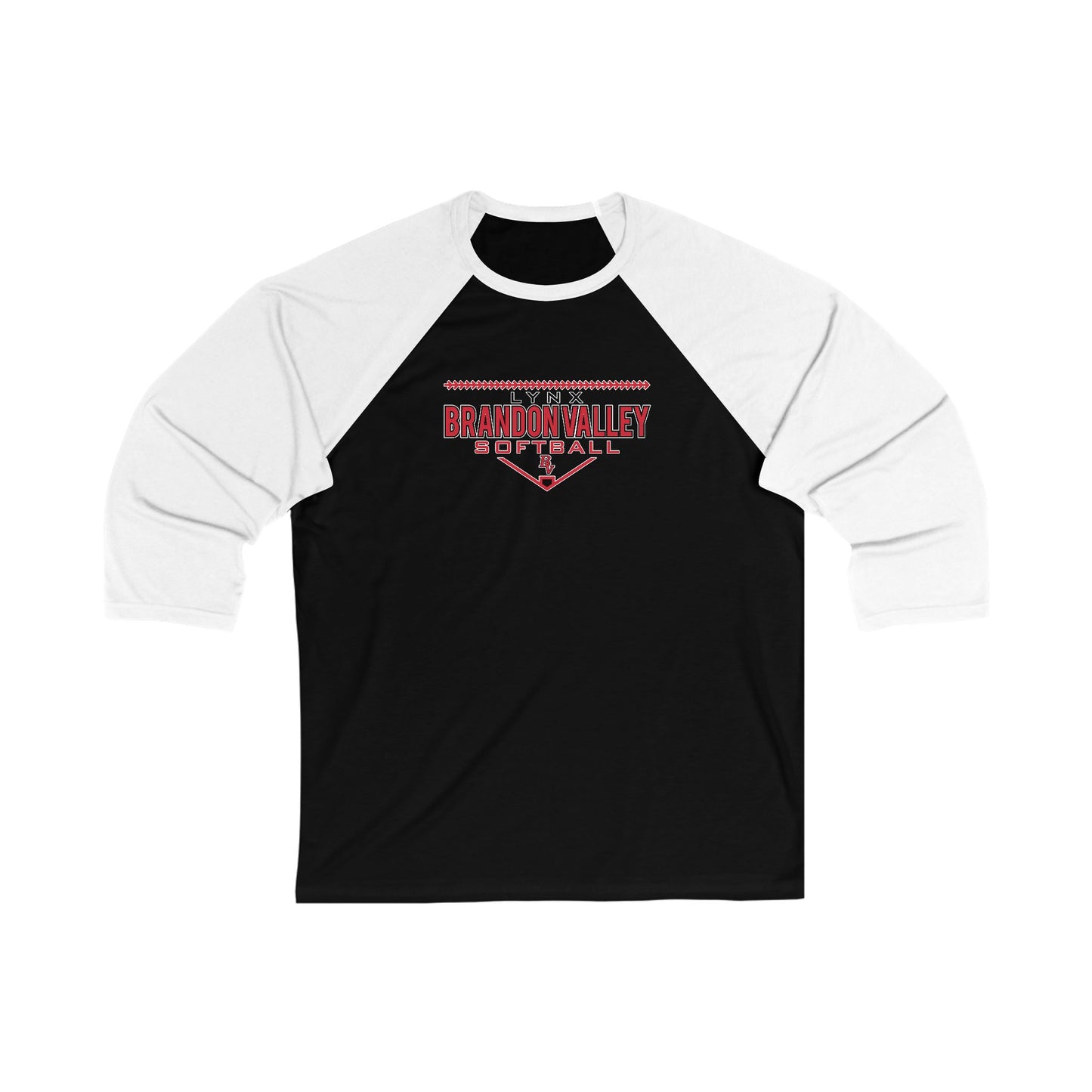 BV Softball Unisex 3\4 Sleeve Baseball Tee