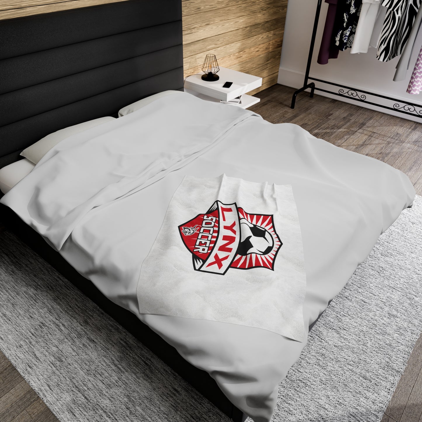 BV Soccer Velveteen Plush Blanket