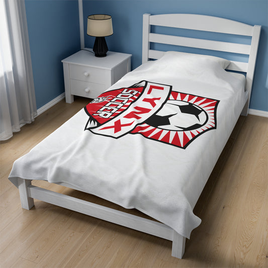 BV Soccer Velveteen Plush Blanket